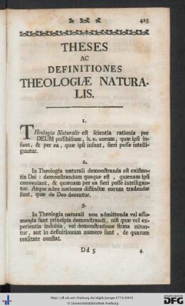 Theologia Naturalis.
