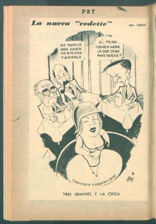 La nueva "vedette" - [Caricatura]