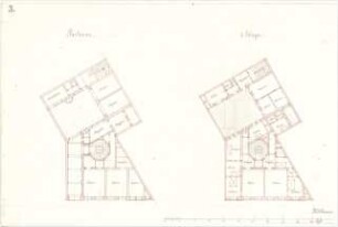 Bühlmann, Josef; Laden mit Wohnung - Grundriss EG, Grundriss 1. OG