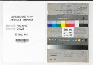 Entnazifizierung Kurt Ehling , geb. 23.06.1904 (Statiker)