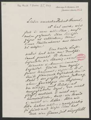 Brief an Robert Freund : 05.02.1917
