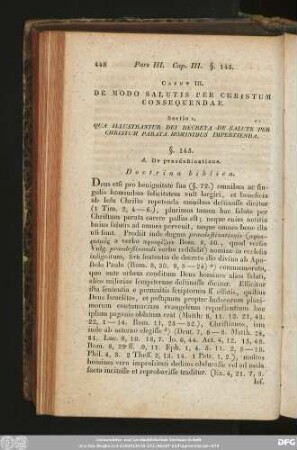 Caput III. De Modo Salutis Per Christum Consequendae.
