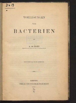 Vorlesungen über Bacterien
