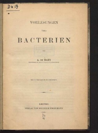 Vorlesungen über Bacterien