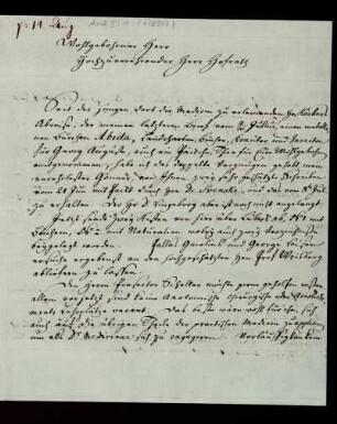 [Brief des Barons von Asch an Heyne vom 31.07./11.08.1783]