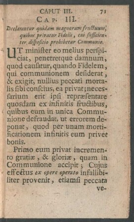 Cap. III. Declarantur quidam magnorum fructuum, quibus ...