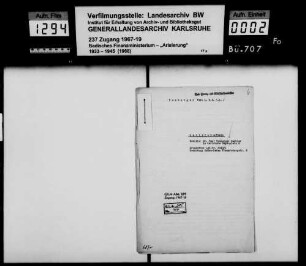 Veit L. Homburger KG in Karlsruhe Bewerber: Freifrau Auguste Lanna in Genf Lagerbuch-Nr. 2043/1 Baden-Baden
