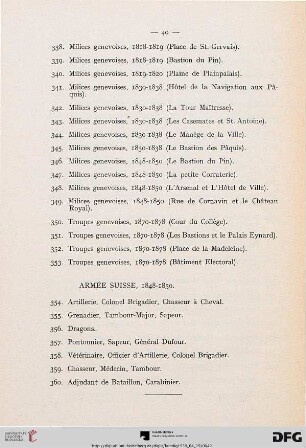 Armée Suisse, 1848-1850 (Nr. 354-360)