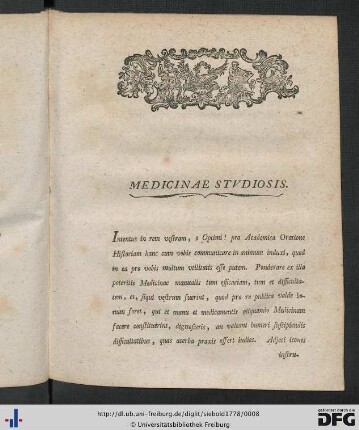 Medicinae Studiosis.