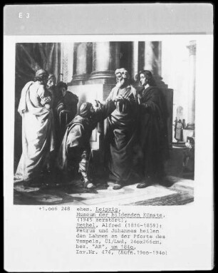 Petrus und Johannes heilen den Lahmen an der Pforte des Tempels