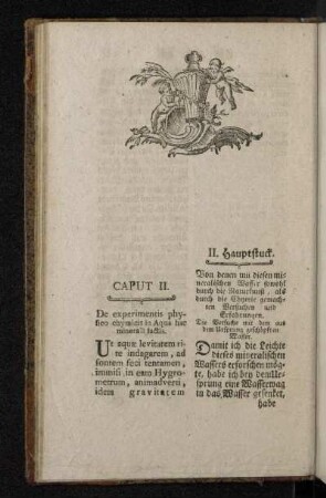 Caput II. II. Hauptstuck.
