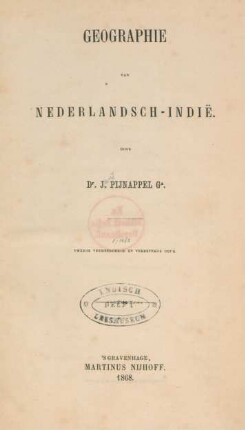 Geographie van Nederlandsch-Indië
