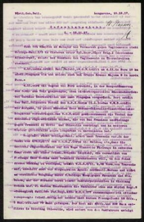 Gefechtsberichte aus dem Feldzug gegen Italien 1917