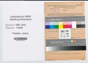 Entnazifizierung Jenny Pastern, geb. 14.11.1908 (Lehrerin)