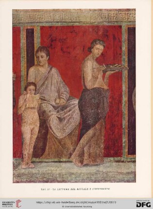 Tav. II: La lettura del rituale e l'offerente