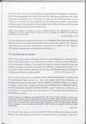 16.5. Die Abstammung der "sauvages"