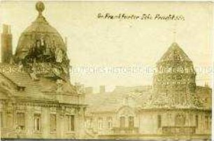 Während der Märzkämpfe 1919 in Berlin beschädigte Häuser
