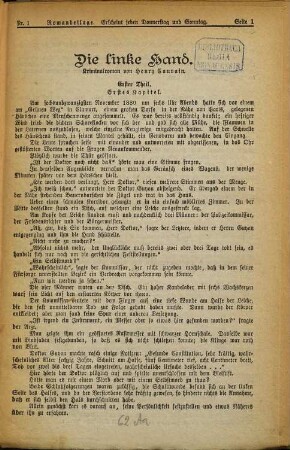 Neues Münchener Tagblatt. Romanbeilage zum Neuen Münchener Tagblatt. [1889,1]