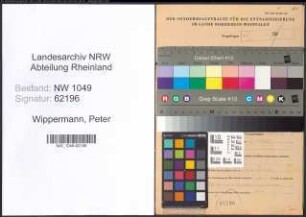 Entnazifizierung Peter Wippermann , geb. 13.10.1910 (Kaufmann)