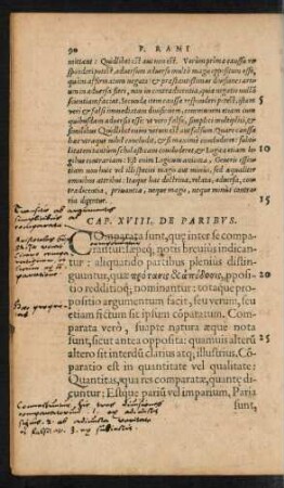 Cap. XVIII. De Paribus.