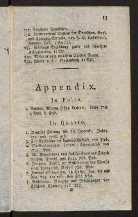17-40, Appendix