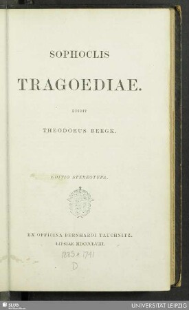Sophoclis Tragoediae