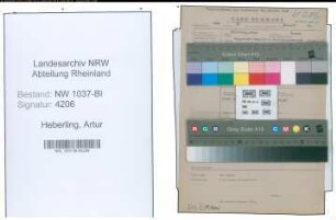 Entnazifizierung Artur Heberling , geb. 00.00.0000 (Stadtinspektor)