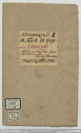 Concertos - Mus.2398-O-10 : iSol (4), orch - F; SeiH 233; HauH 1.20