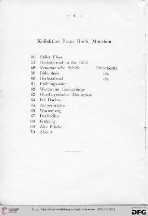 Kollektion Franz Hoch, München