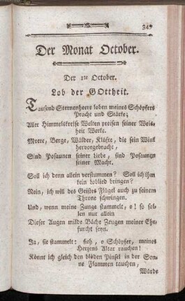 Der Monat October.
