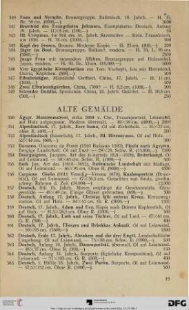 Alte Gemälde (Nr. 350-427)