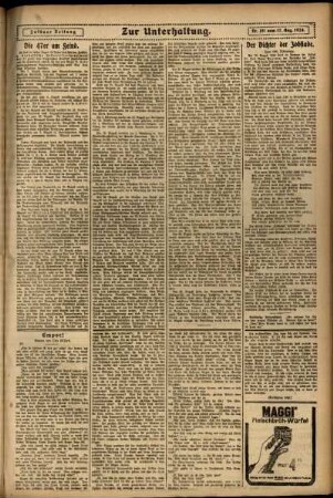 Zweite Ausgabe vom Sonntag, den 17. August 1924.