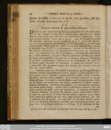 §. X. Criteria veritatis & certitudinis historicae.