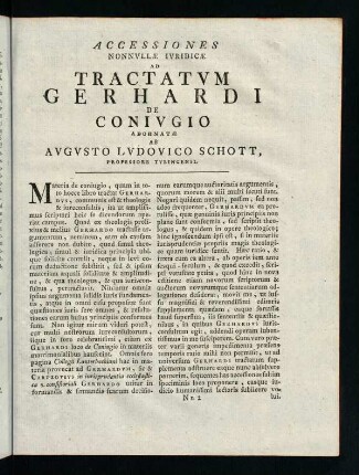 283-322, Accessiones Nonnullae Iuridicae Ad Tractatum Gerhardi De Coniugio...