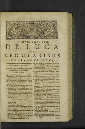 Discursus Primus. - X.