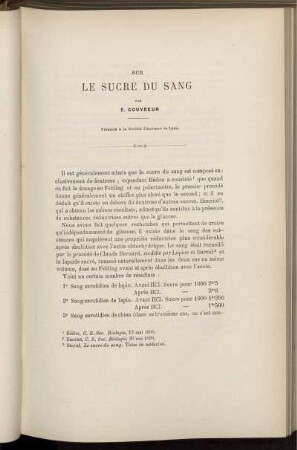 Le Sucre Du Sang