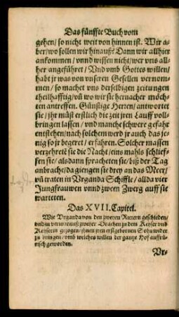 Das XVII. Capitel.