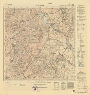 2067 (alte Nr.: 698) Falkenhagen, Meßtischblatt (4cm - Karte)