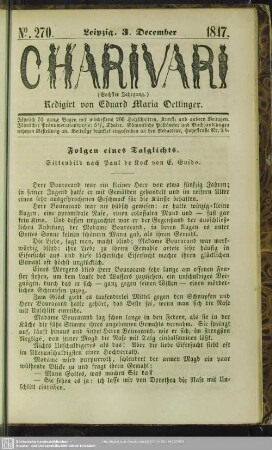 Folgen eines Talglichts - Sittenbild nach Paul de Kock
