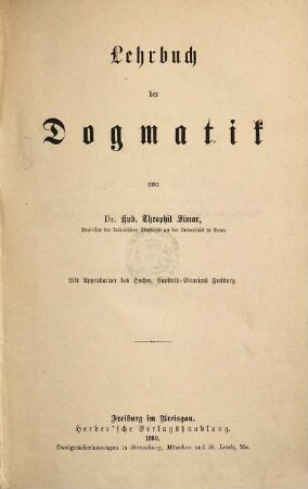 Lehrbuch der Dogmatik