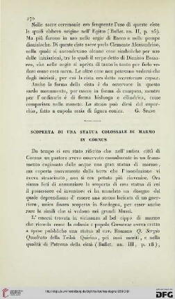 5: Scoperta di una statua colossale di marmo in Cornus