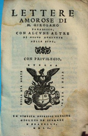 Lettere amorose, 1