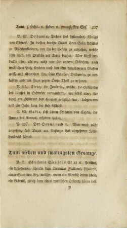 Zum sieben und zwanzigsten Gesange (unvollständig)