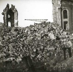 Dresden-Altstadt, Neumarkt. Ruine der Frauenkirche