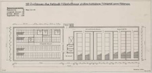 Stall für 100 Zuchtsauen ohne Nachzucht, Frühentwöhnung, strohlose Aufstallung, Flüssigmist, autom. Fütterung (Grundriss mit Raumprogramm, M 1 : 100)