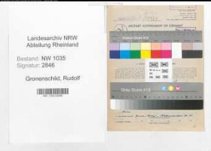 Entnazifizierung Rudolf Gronenschild , geb. 21.07.1892 (Steiger)