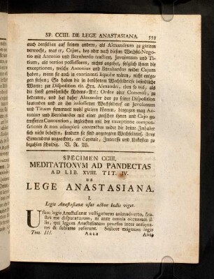 553-567, Sp. 203. De Lege Anastasiana