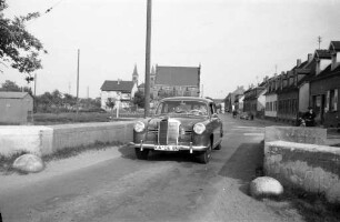 Engpaß für den Autoverkehr bei der Brücke über den Malscher Landgraben in Bulach.