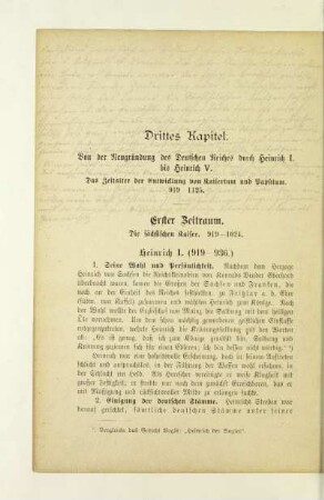 Erster Zeitraum. Die sächsischen Kaiser. 919-1024