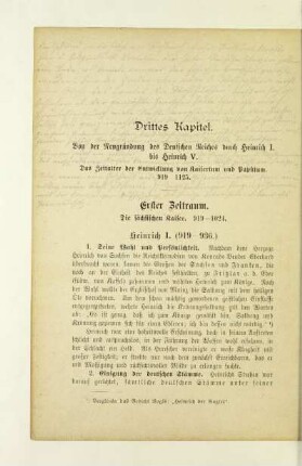 Erster Zeitraum. Die sächsischen Kaiser. 919-1024